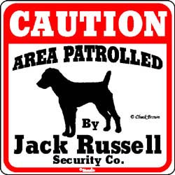 Jack Russell Terrier Caution Sign