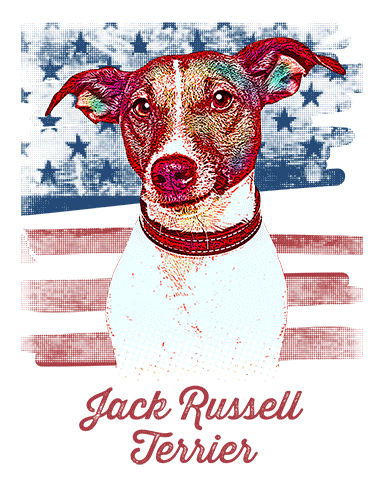 Jack Russell Terrier T Shirt American Flag