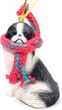 Japanese Chin Tiny One Christmas Ornament Black-White