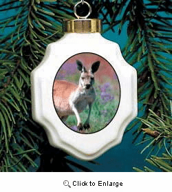 Kangaroo Christmas Ornament Porcelain