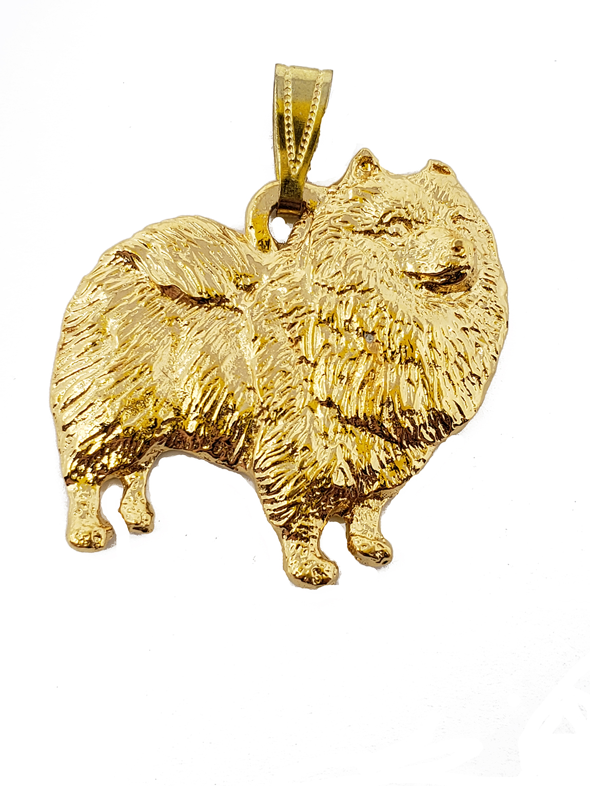 Keeshond 24K Gold Plated Pendant