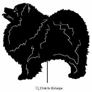 Keeshond Garden Stake