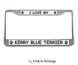 Kerry Blue Terrier License Plate Frame