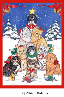 Kitty Tree Christmas Cards