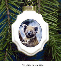 Koala Christmas Ornament Porcelain