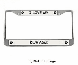 Kuvasz License Plate Frame