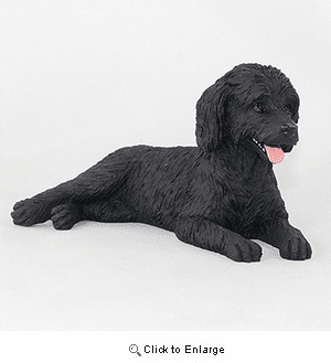 Labradoodle Black Standard Figurine