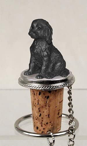 Labradoodle Bottle Stopper Black