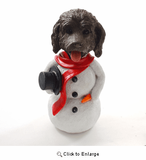 Labradoodle Chocolate Snowman Christmas Decoration