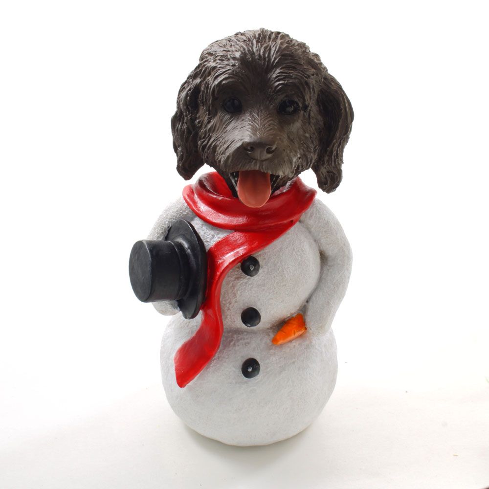 Labradoodle Chocolate Snowman Christmas Decoration