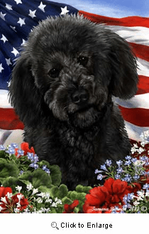 Labradoodle House Flag Black