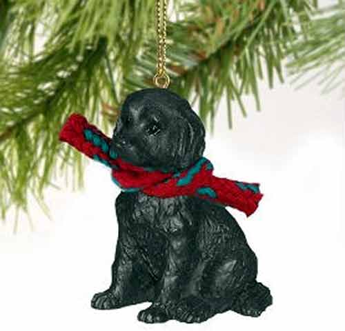 Labradoodle Tiny One Christmas Ornament Black