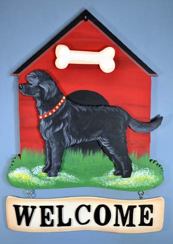 Labradoodle Welcome Sign Black