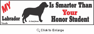 Labrador Bumper Sticker Honor Student