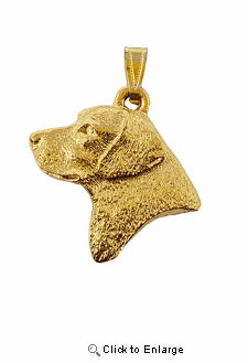 Labrador Retriever 24K Gold Plated Pendant Head