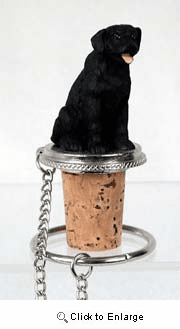 Labrador Retriever Black Bottle Stopper