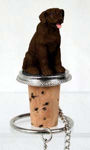 Labrador Retriever Chocolate Bottle Stopper