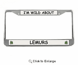 Lemur License Plate Frame