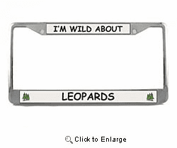 Leopard License Plate Frame