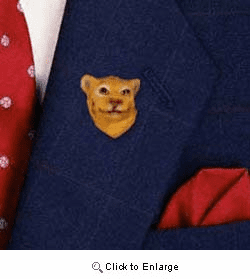 Leopard Pin Hand Painted Resin