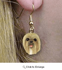 Lhasa Apso Authentic Earrings