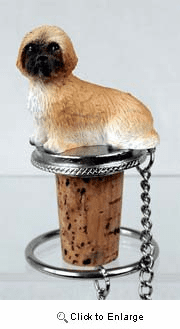 Lhasa Apso Bottle Stopper (Brown Sport cut)