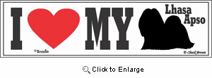 Lhasa Apso Bumper Sticker I Love My