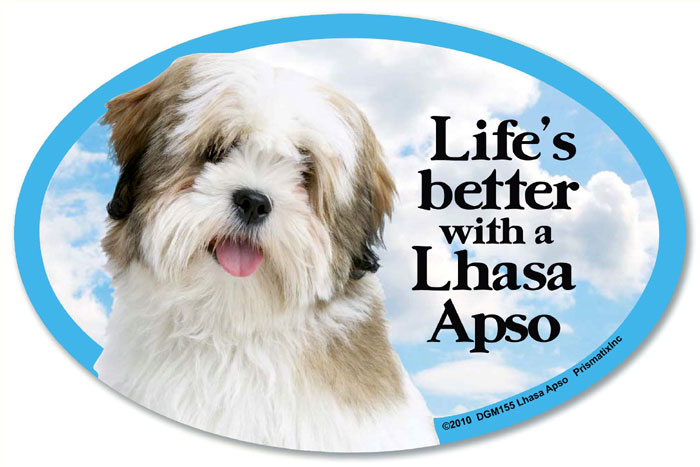 Lhasa Apso Car Magnet - Life's Better