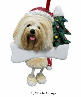 Lhasa Apso Christmas Tree Ornament - Personalize