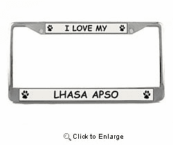 Lhasa Apso License Plate Frame