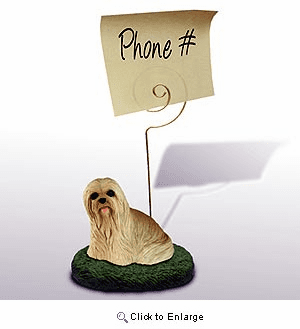 Lhasa Apso Note Holder (Blonde)