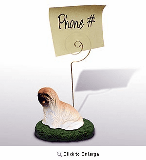 Lhasa Apso Note Holder (Brown)