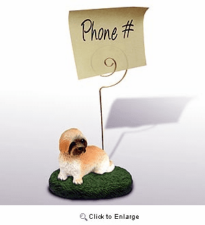 Lhasa Apso Note Holder (Brown Sport cut)