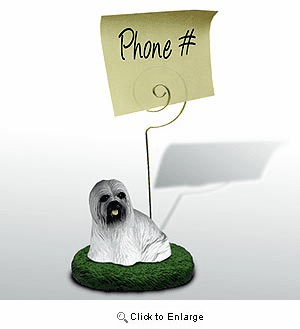 Lhasa Apso Note Holder (Gray)