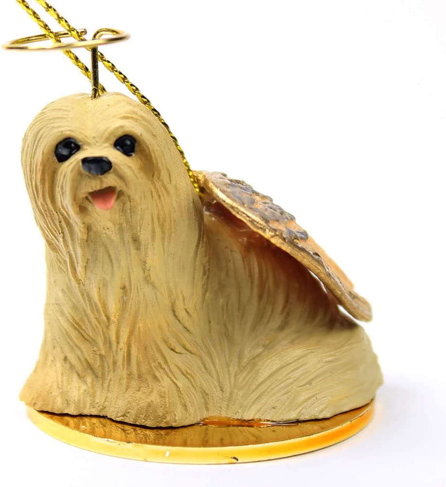 Lhasa Apso Christmas Ornament Angel