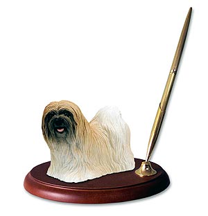 Lhasa Apso Pen Holder (Brown)