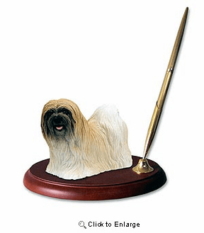 Lhasa Apso Pen Holder (Brown)