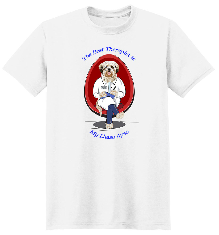 Lhasa Apso T Shirt Best Therapist