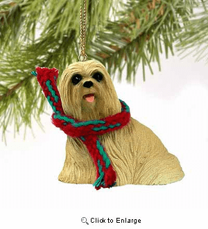 Lhasa Apso Tiny One Christmas Ornament Blonde