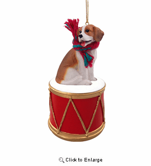 Little Drummer Beagle Christmas Ornament