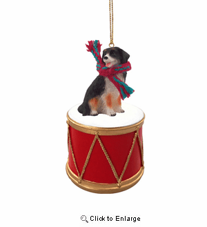 Little Drummer Bernese Mountain Dog Christmas Ornament