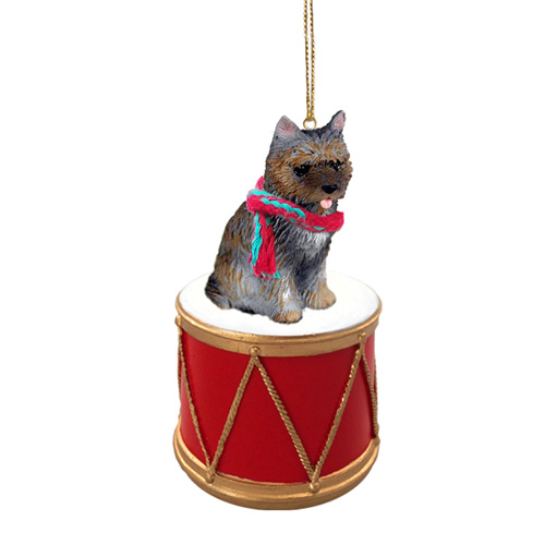 Little Drummer Brindle Cairn Terrier Christmas Ornament