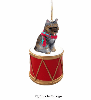 Little Drummer Brindle Cairn Terrier Christmas Ornament