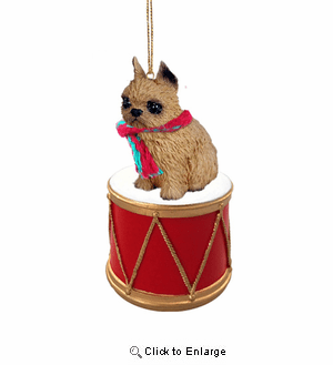 Little Drummer Brussels Griffon Christmas Ornament