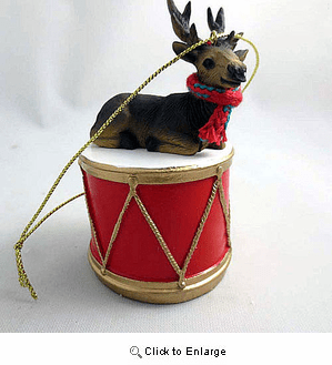 Little Drummer Bull Elk Christmas Ornament Bull