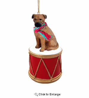 Little Drummer Bullmastiff Christmas Ornament