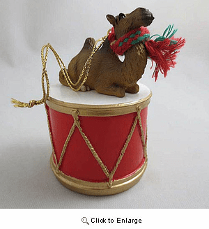 Little Drummer Camel Christmas Ornament Bactrian