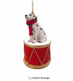 Little Drummer Dalmatian Christmas Ornament