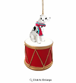 Little Drummer Dane Great Harlequin Uncropped Christmas Ornament