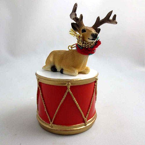 Little Drummer Deer Buck Christmas Ornament